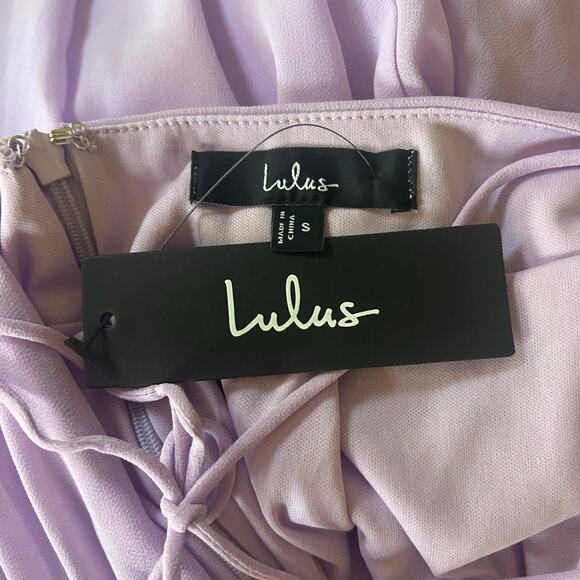 NWT Lulus Lilac Ruffle Prom Dress Sz S - Picture 8 of 8